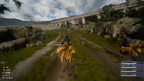 Course à dos de chocobo et pêche