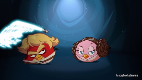 Présentation du gameplay d'Angry Birds Star Wars (Luke&Leïa)