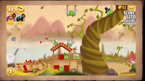 Présentation du gameplay d'Angry Birds Seasons (St Valentin)