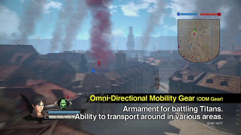 Présentation des mécaniques de gameplay d'A.O.T. Wings of Freedom