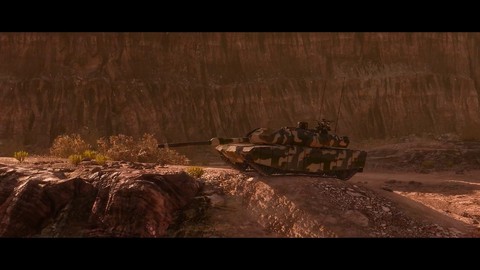 Aperçu de la carte « Usine Chimique » d'Armored Warfare