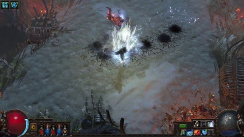 Confrontation avec le dieu mineur Abberath de Path of Exile