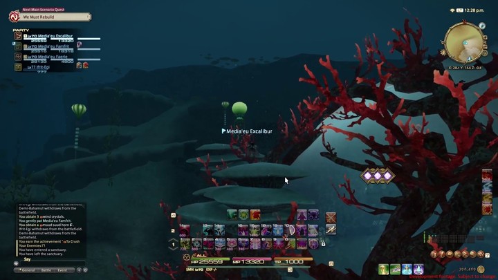 FFXIV Stormblood - Plongée en mer de rubis