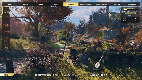 Aperçu du système C.A.M.P de Fallout 76