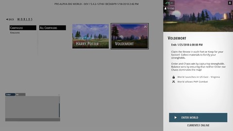 Présentation des Mondes de campagnes de Crowfall