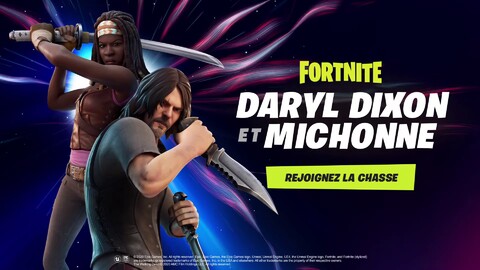 Michonne et Daryl, de The Walking Dead, arrivent dans Fortnite