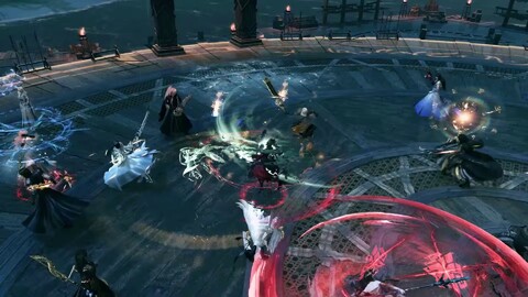 Aperçu du gameplay PvP 10vs10 de Swords of Legends Online : combats d'arènes