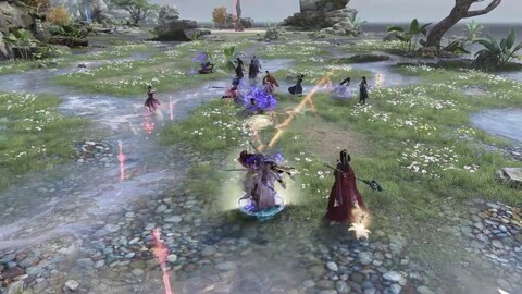 Aperçu du gameplay PvP 15vs15 de Swords of Legends Online : champs de batailles