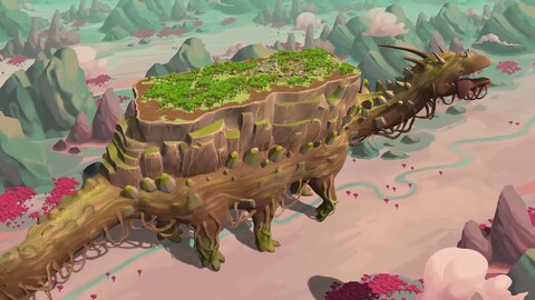 E3 2021 - PC Gaming Show - The Wandering Village, un city builder sur le dos d'une créature