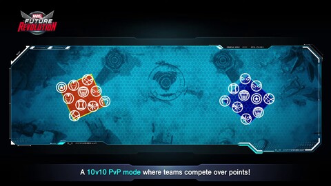Aperçu des Guerre Omega 10vs10 de Marvel Future Revolution
