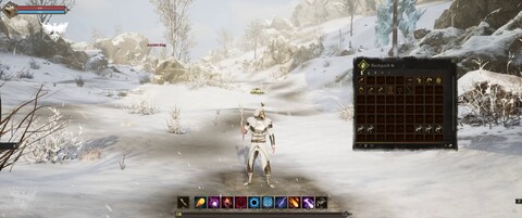 Exploration des contrées enneigées d'Ashes of Creation (Unreal Engine 5)