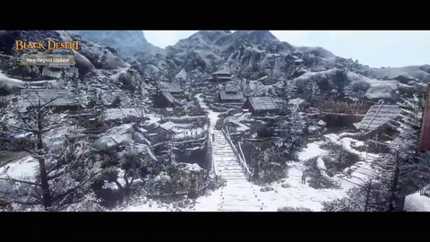 Aperçu de la contrée de la Montagne de l'Hiver Eternel de Black Desert Online
