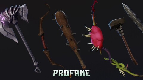 Aperçu de l'armement du MMORPG Profane