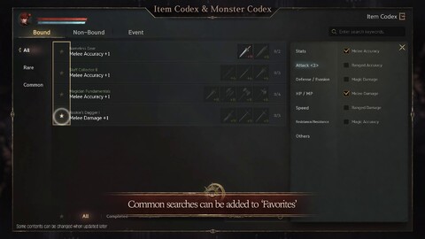 Aperçu des Codex de Lineage W