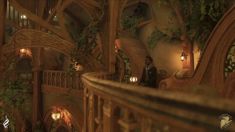 Aperçu de la salle commune de la maison Poufsouffle de Hogwarts Legacy