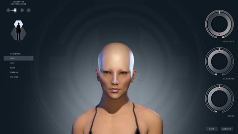 Aperçu de la création de personnages féminins dans EVE Online