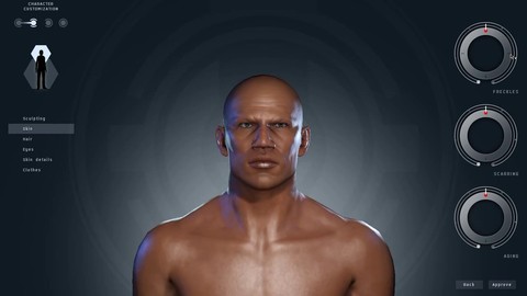 Aperçu de la création de personnages masculins dans EVE online