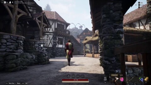 Visite d'un village créé sur Pax Dei : les possibilités sont énormes