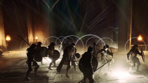 Exploration d'un donjon, vu de l'intérieur, durant la phase d'Alpha 2 de Pax Dei