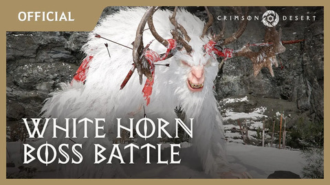 Crimson Desert illustre son gameplay : le boss Corne Blanche