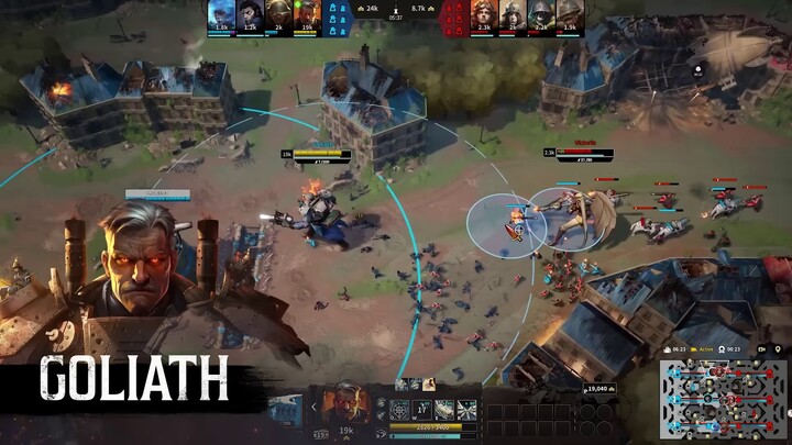 Premier aperçu du gameplay du MOBA de guerre March of Giants