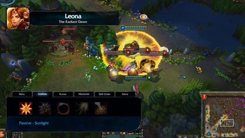 Le gameplay de Leona, l'aube radieuse