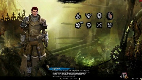 GW2 - Editeur, aperçu des différentes classes pour chaque race