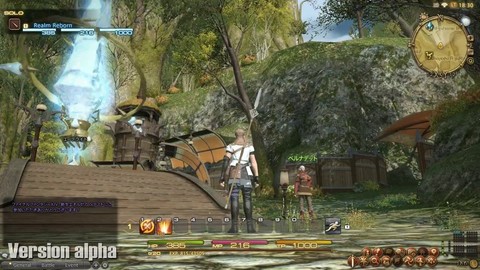 Exploration de la la cité-État de Gridania de Final Fantasy XIV: A Realm Reborn (alpha)