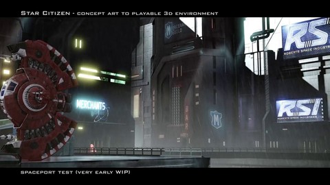 Alpha : aperçu 3D d'un port spatial