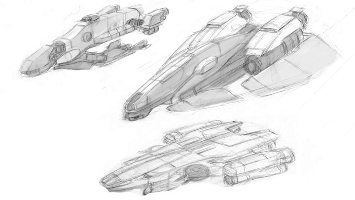Aperçu de la modélisation 3D du vaisseau "Freelancer" de Star Citizen