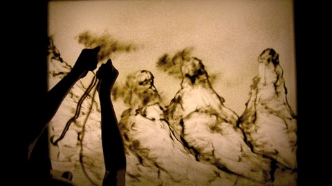 Performance artistique éphémère : les sables de Pandaria