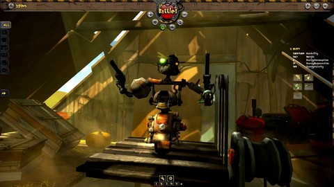 Premier aperçu du garage de Guns and Robots