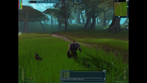 Démo technique : végéation et effets de lumière dans Anarchy Online