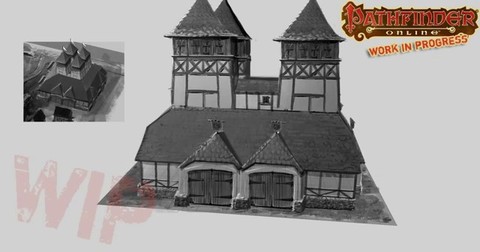 Concept : de la construction de bâtiments de Pathfinder Online