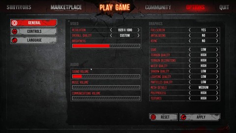 Guide WarZ - 01 - Les réglages pour ne pas laguer dans the WarZ