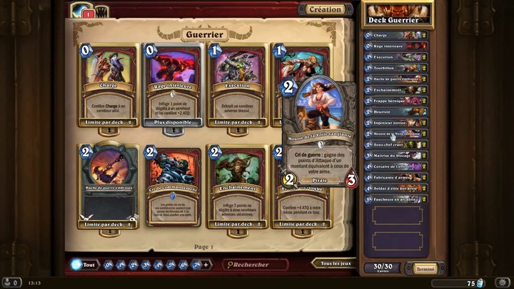 Guide de jeu : débuter avec un deck guerrier sur HearthStone