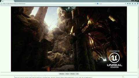 Démonstration technique de l'Unreal Engine 4 fonctionnant sur navigateur Internet