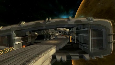 Première course dans l'espace sur Quantum Rush