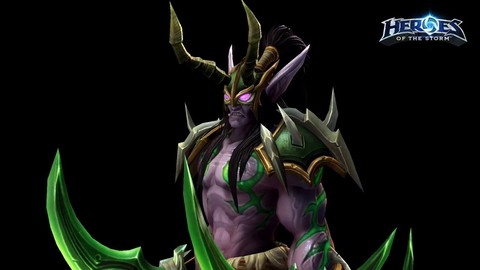 Aperçu des modèles maîtres d'Illidan, Tyrande, Uther et Muradin de Heroes of the Storm