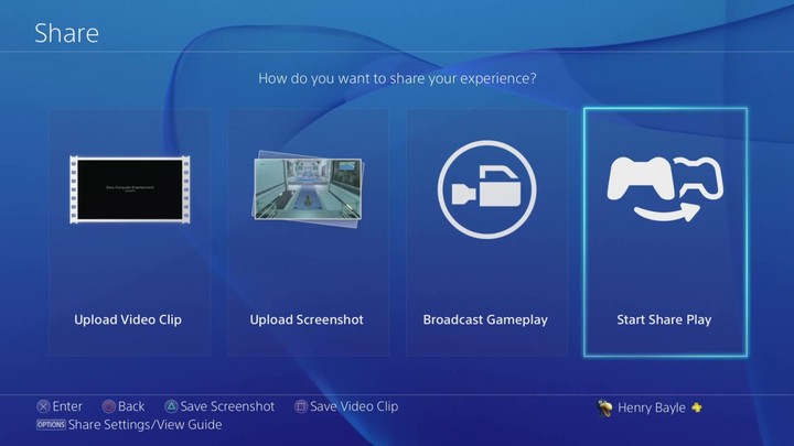 Présentation du système Share Play de la PlayStation 4