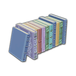 Prop-Row of Thin Purple Books.png