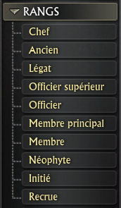 Rift - Guilde : Les rangs