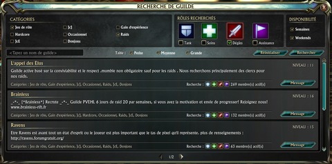 Recherche de guilde - Results1