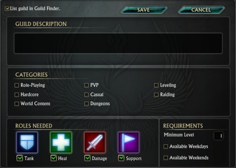 Rift - Mise à jour 1.8 : preview du système de recherche de guildes