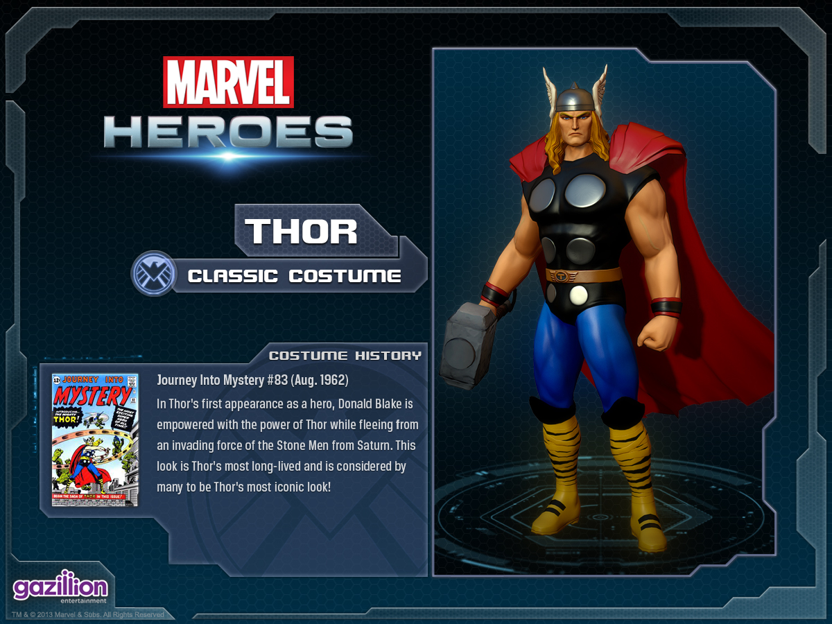 Hero classic. Классика Marvel тор. Marvel Heroes Classic. Marvel Heroes описание героя. Повер тор команда.