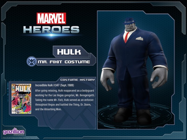 Aperçu des skins disponibles pour les héros - Costume hulk mrfixit