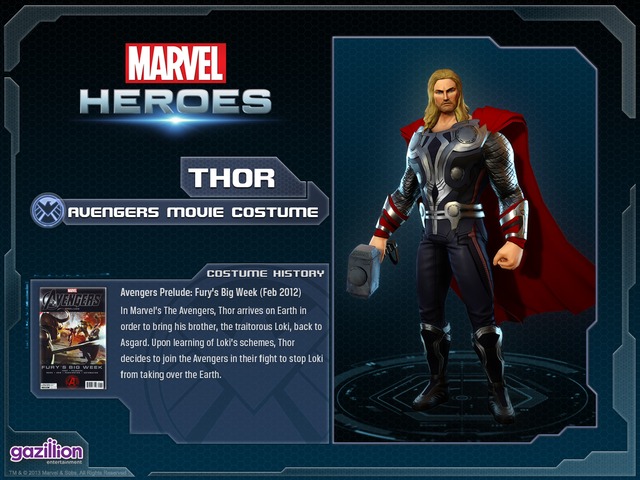 Aperçu des skins disponibles pour les héros - Costume thor movie