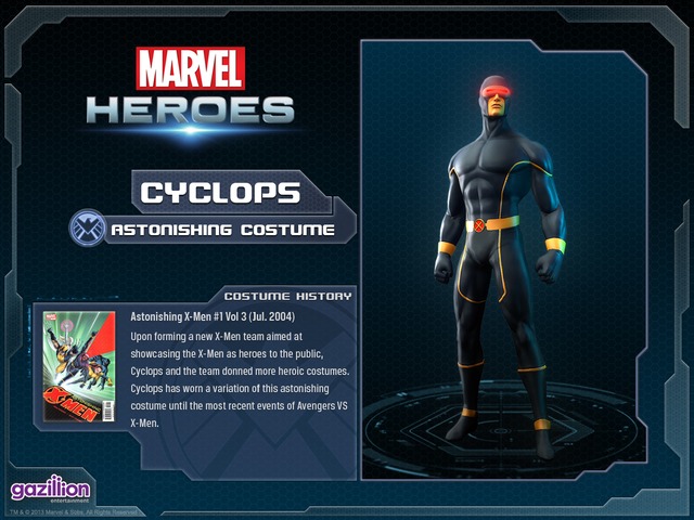 Aperçu des skins disponibles pour les héros - Costume cyclops base