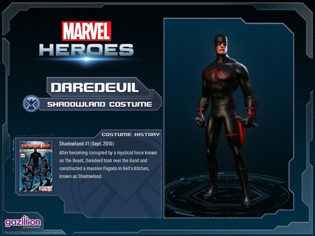 Aperçu des skins disponibles pour les héros - Costume daredevil shadowland