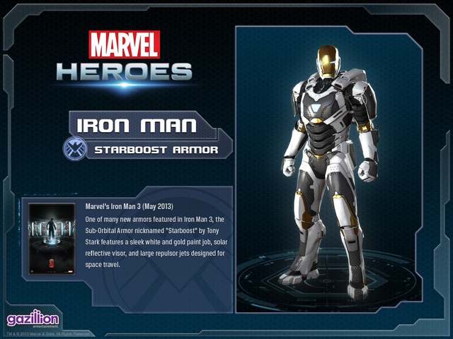 Aperçu des skins disponibles pour les héros - Costume ironman starboost